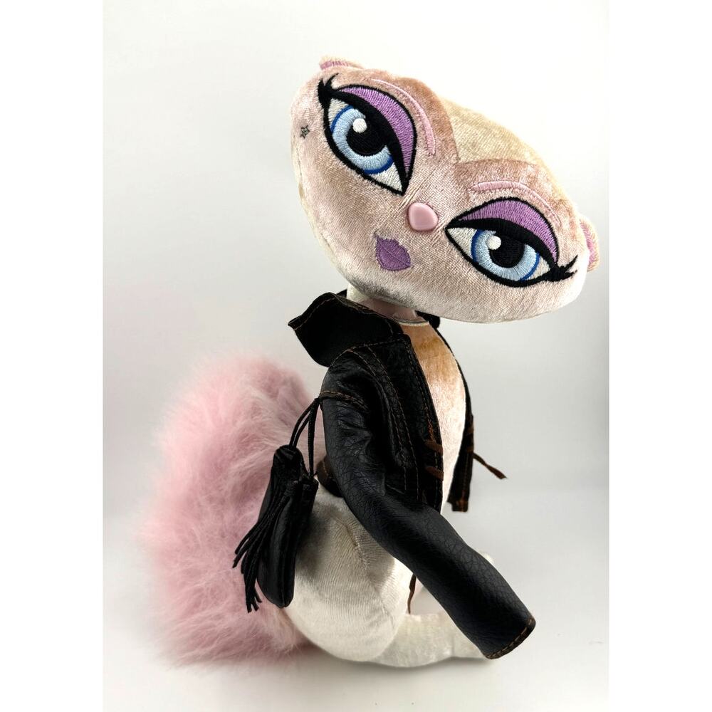 Bratz Petz White And Pink Cat Poseable Kitty Cat With Jacket‎ and Purse Fringe